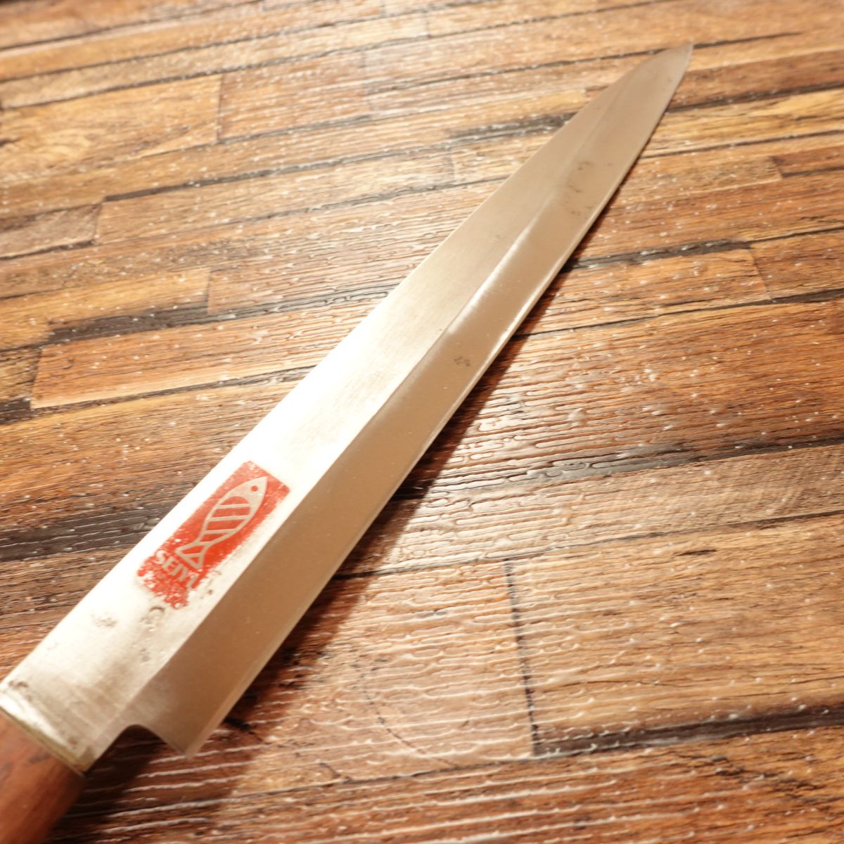 Seki Magoroku Yanagiba Knife, Sharpened, SEIYU KAI, Sashimi Knife, Stainless Steel, Handle Seal, 240mm
