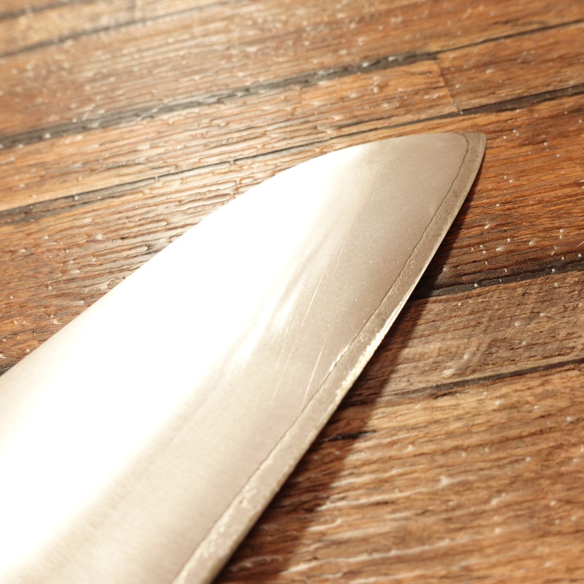 Yasutsuna Santoku Knife, Sharpened, Three-Layer Warikomi, Light Use, 165mm