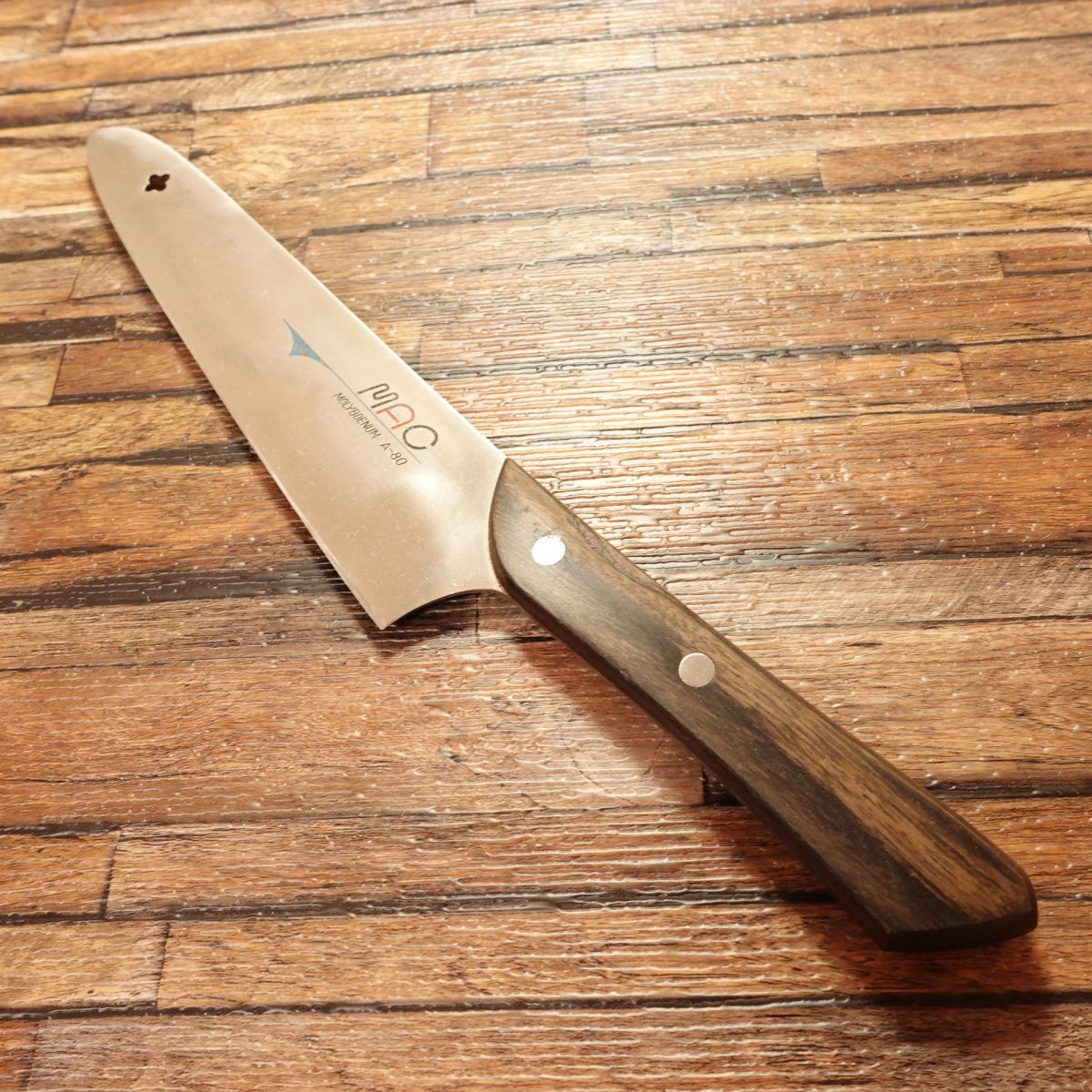 MAC All-Purpose Knife A-80, Sharpened, Molybdenum Stainless, Santoku/Gyuto Hybrid, 195mm