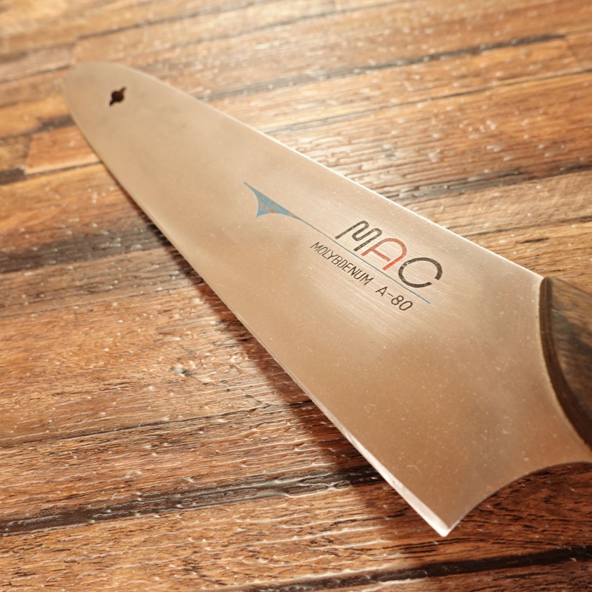 MAC All-Purpose Knife A-80, Sharpened, Molybdenum Stainless, Santoku/Gyuto Hybrid, 195mm