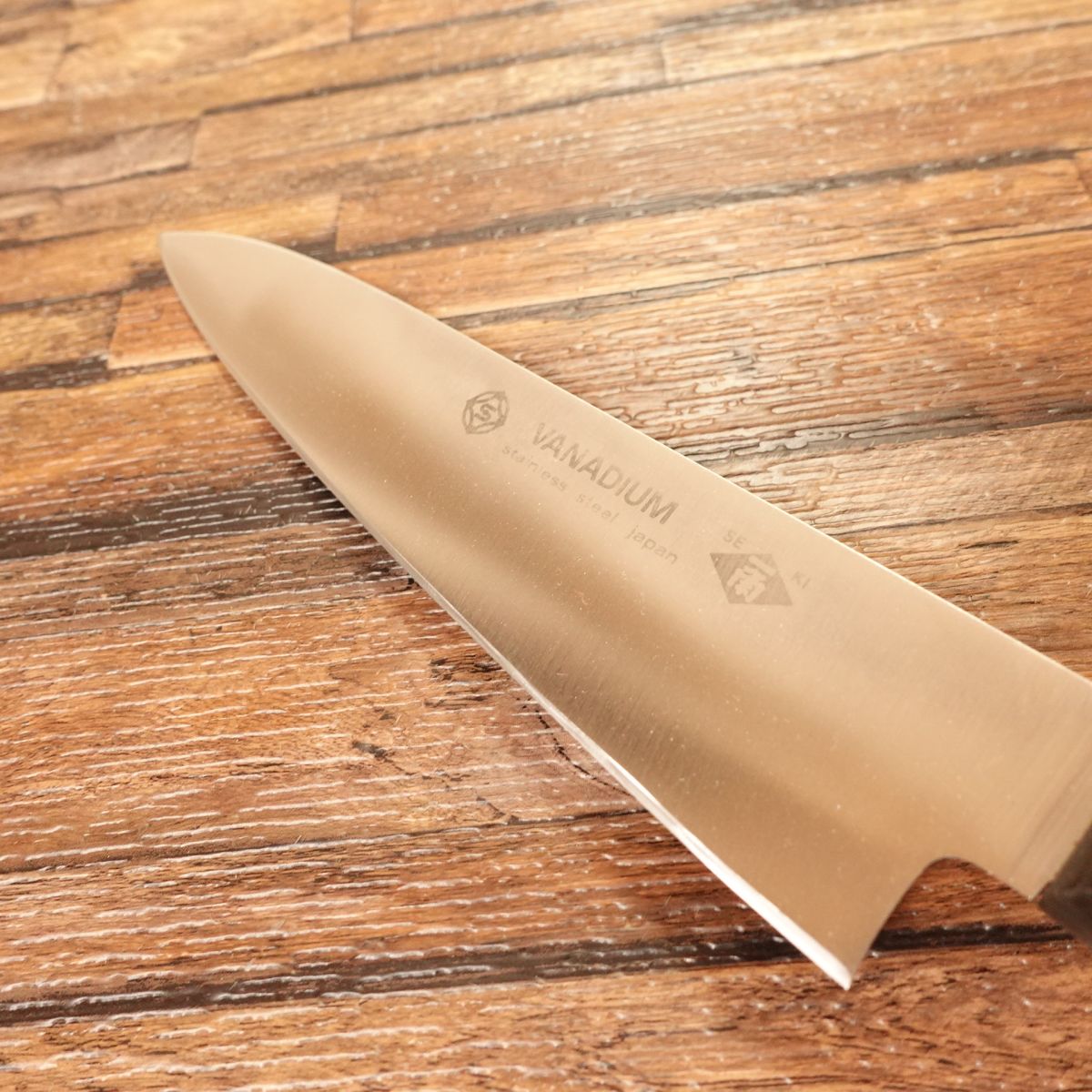 Ikkaku Gyuto Knife, Sharpened, Vanadium Stainless, SEKI, 180mm