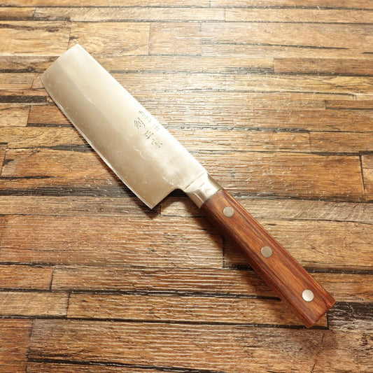 Ken Masamune Nakiri Knife, Sharpened, Molybdenum Steel, Vegetable Knife, 155mm