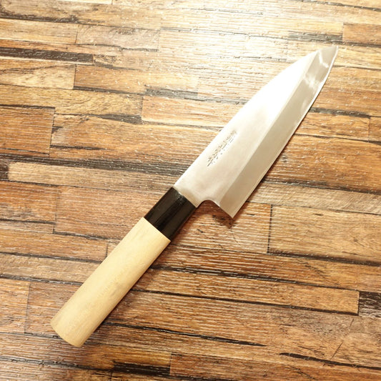 Noshu Masamune Deba Knife, Sharpened, Stainless Steel, Slim Double Bevel Deba, 155mm