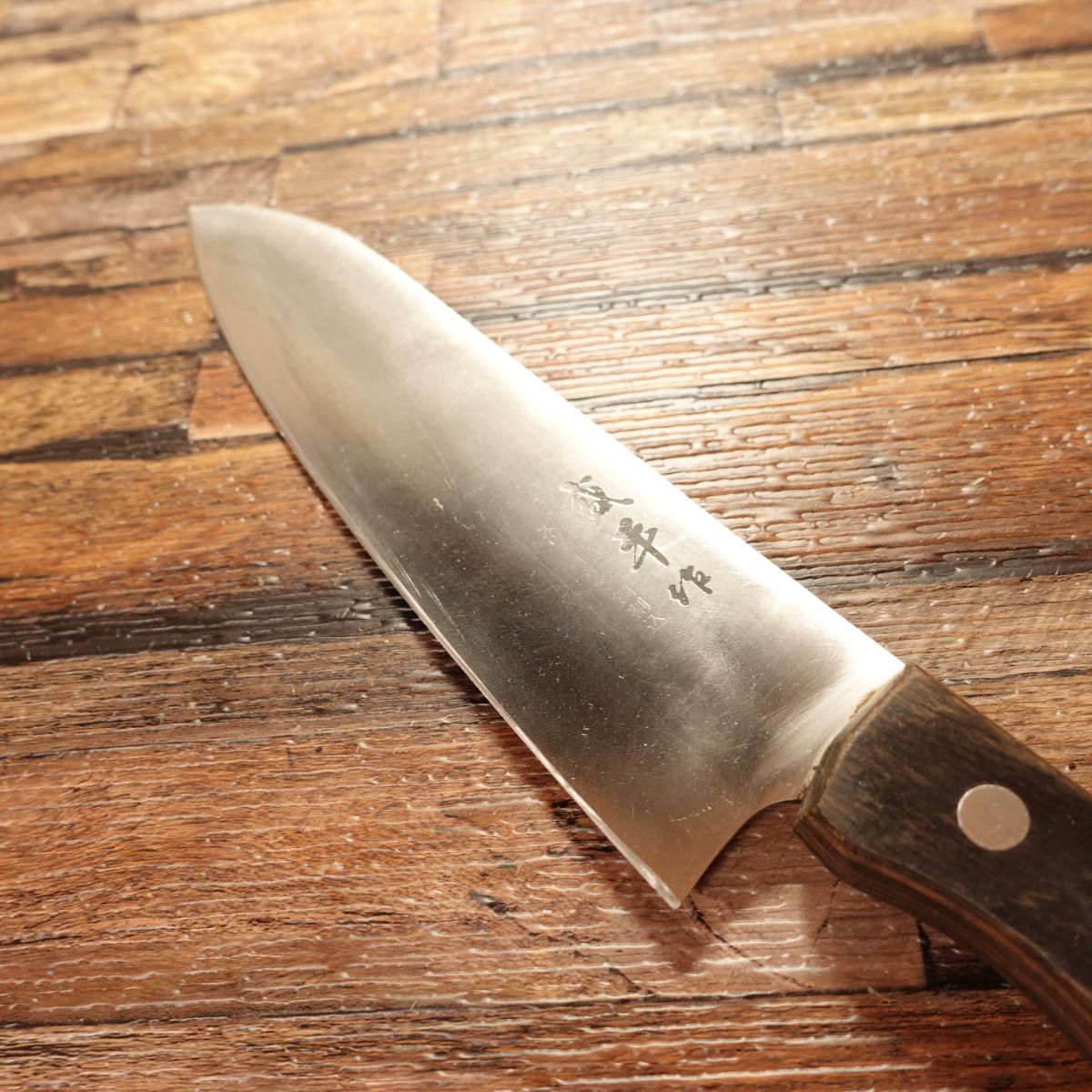 Morihira Santoku Knife, Sharpened, Swedish Steel Core, 160mm