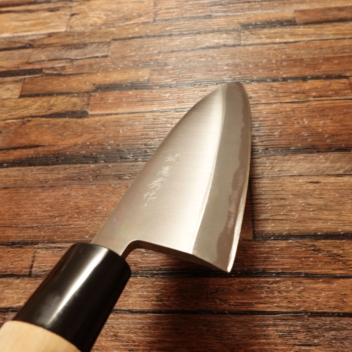 Sakai Takahide Ai-Deba Knife, Sharpened, Thin 4mm Deba Knife, Hagane Steel, Unused Stored Item, 155mm