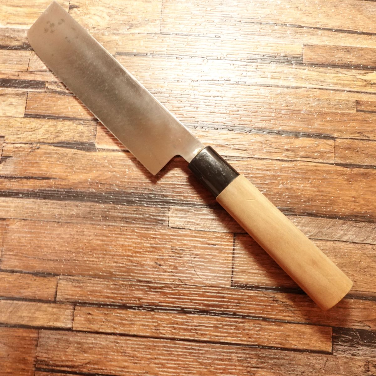 Shirasagi Usuba Knife, Sharpened, Single Bevel, Crown Mark, Forged Steel, Nakiri, 165mm