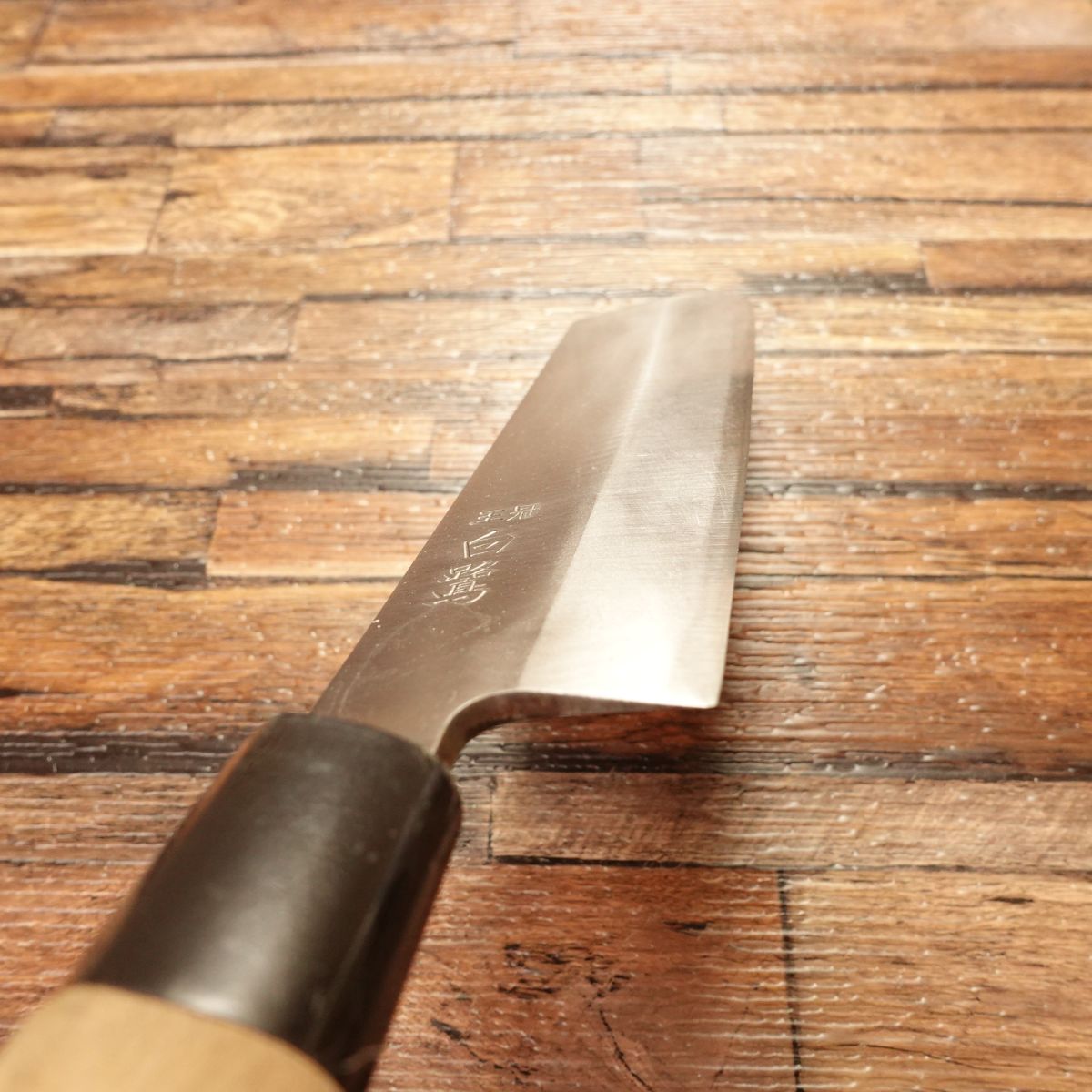 Shirasagi Usuba Knife, Sharpened, Single Bevel, Crown Mark, Forged Steel, Nakiri, 165mm