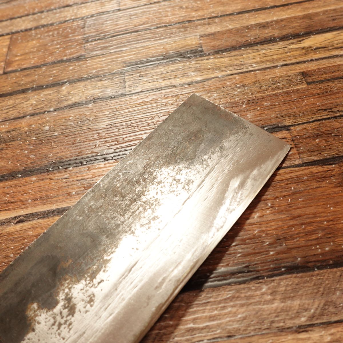 Black-Forged Nakiri Knife, Sharpened, Unbranded, Tosa, 170mm