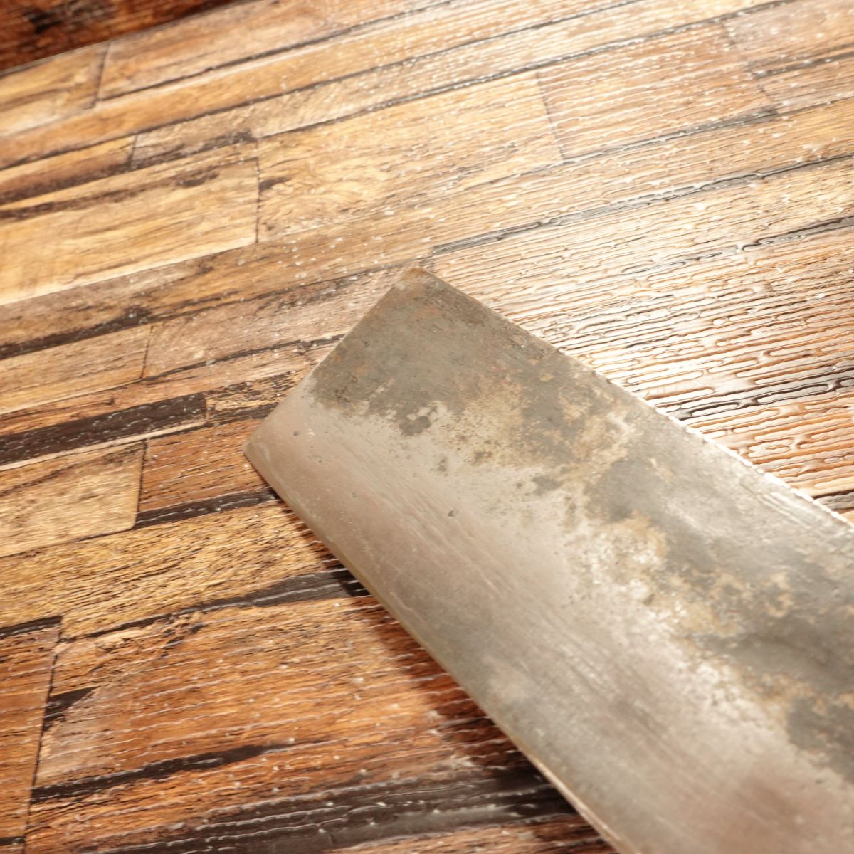 Black-Forged Nakiri Knife, Sharpened, Unbranded, Tosa, 170mm