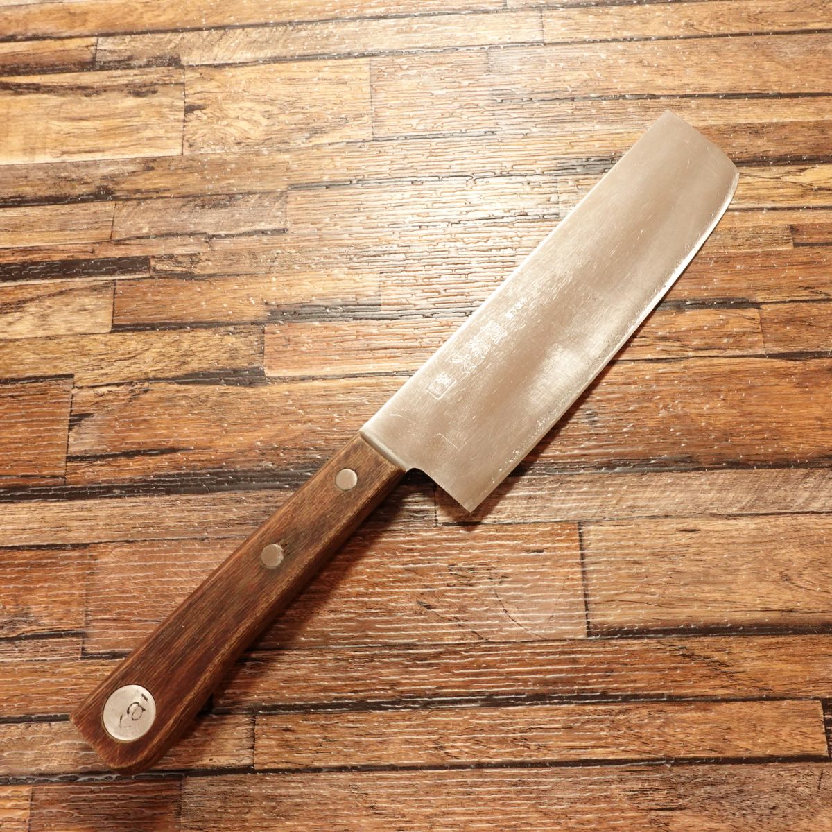Seki Magoroku Nakiri Knife, Sharpened, Momoyama Series, Honwarikomi Steel, Kai, 160mm