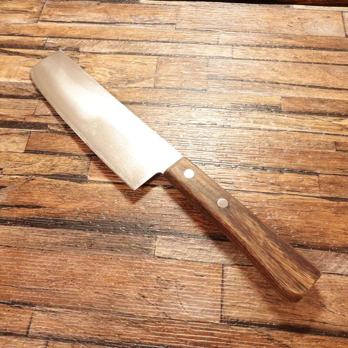 Seki Magoroku Nakiri Knife, Sharpened, Momoyama Series, Honwarikomi Steel, Kai, 160mm