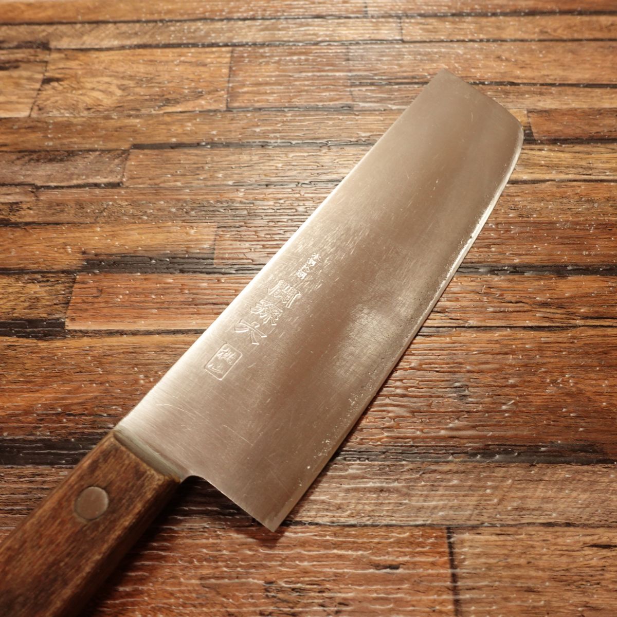 Seki Magoroku Nakiri Knife, Sharpened, Momoyama Series, Honwarikomi Steel, Kai, 160mm