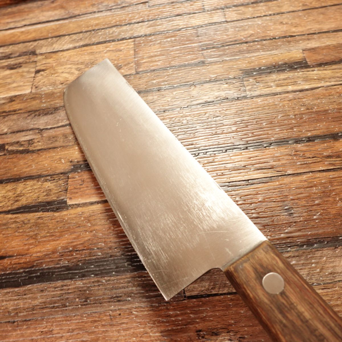 Seki Magoroku Nakiri Knife, Sharpened, Momoyama Series, Honwarikomi Steel, Kai, 160mm