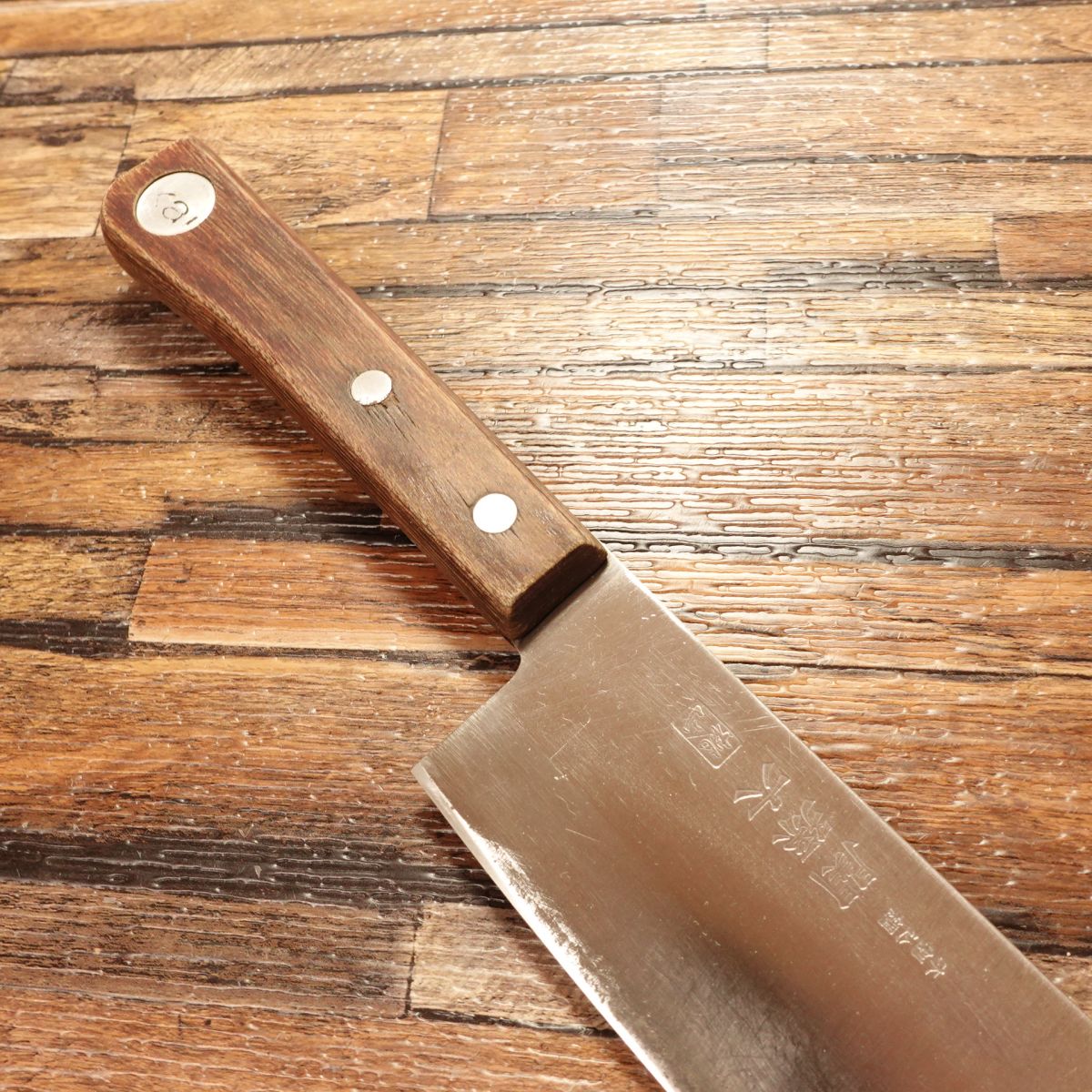 Seki Magoroku Nakiri Knife, Sharpened, Momoyama Series, Honwarikomi Steel, Kai, 160mm