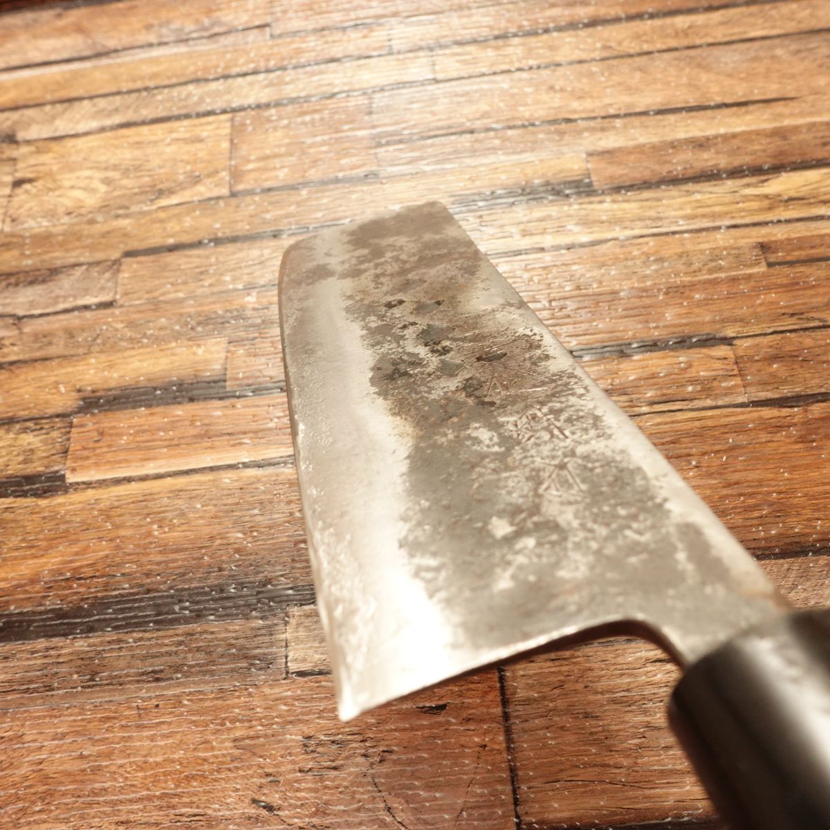 Tosa Yamamasa Nakiri Knife, Sharpened, Aogami Steel, Black-Forged, Special Forging, 170mm