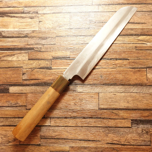 Izutsuki Kiya Kama-Usuba Knife, Sharpened, Buffalo Horn Handle, Single Bevel, Carefully Used, 225mm