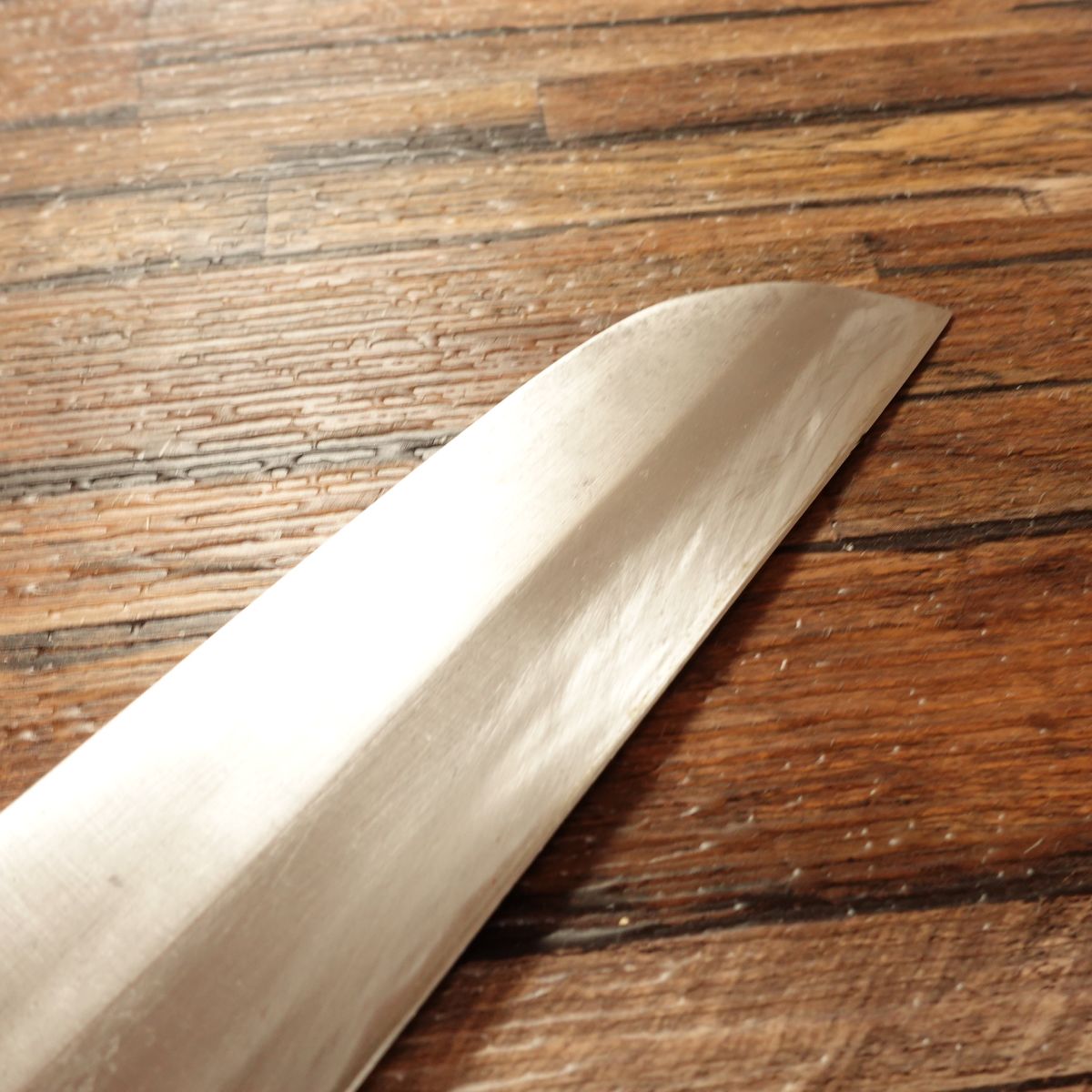 Izutsuki Kiya Kama-Usuba Knife, Sharpened, Buffalo Horn Handle, Single Bevel, Carefully Used, 225mm