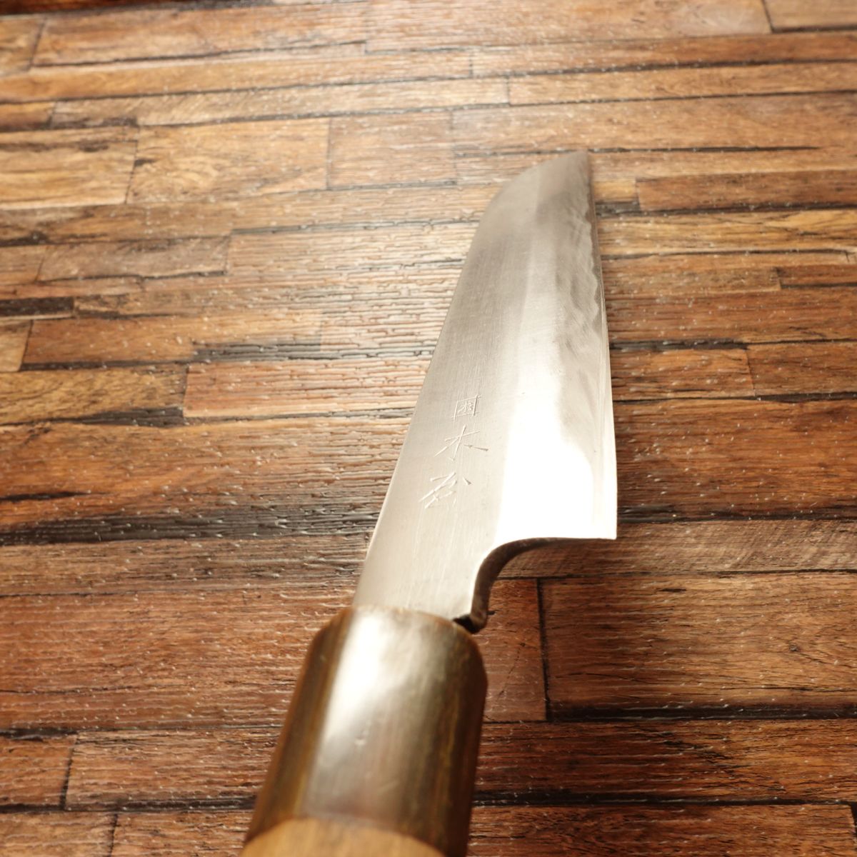 Izutsuki Kiya Kama-Usuba Knife, Sharpened, Buffalo Horn Handle, Single Bevel, Carefully Used, 225mm
