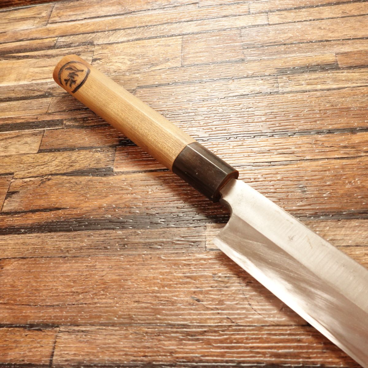 Houshou Yanagiba Knife, Sharpened, Buffalo Horn Handle, Sashimi Knife, Custom Made, Carefully Used, 335mm