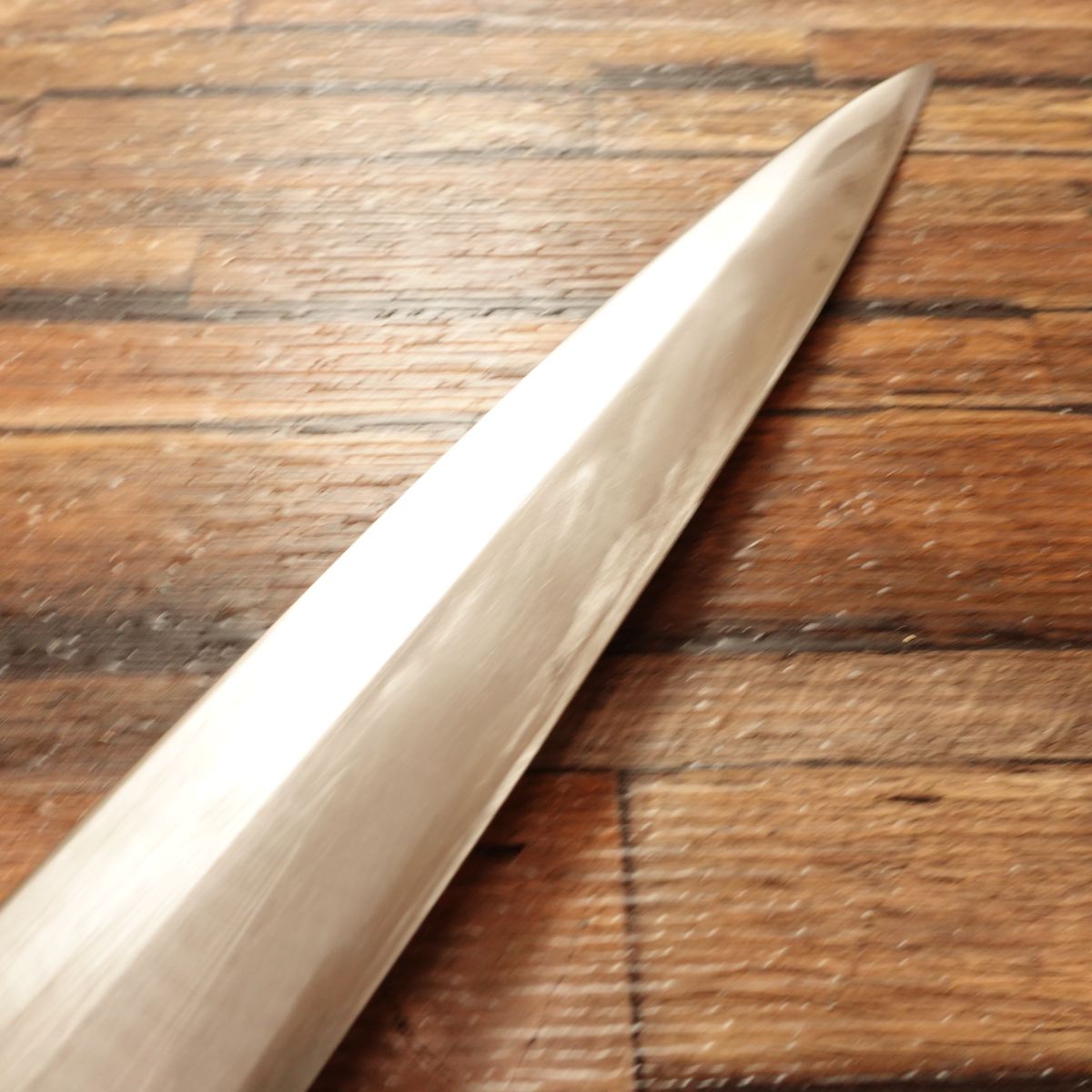 Hisamaru Yanagiba Knife, Sharpened, White Buffalo Horn Handle, Kyokujo Series, Sashimi Knife, 360mm