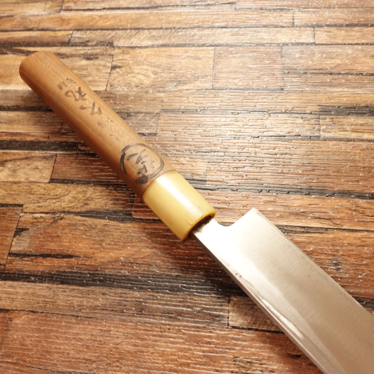 Hisamaru Yanagiba Knife, Sharpened, White Buffalo Horn Handle, Kyokujo Series, Sashimi Knife, 360mm