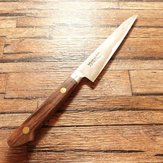 Minamoto Kiyotaka Petty Knife, Sharpened, Fruit Knife, Hagane Steel, Decorative Cutting, 140mm