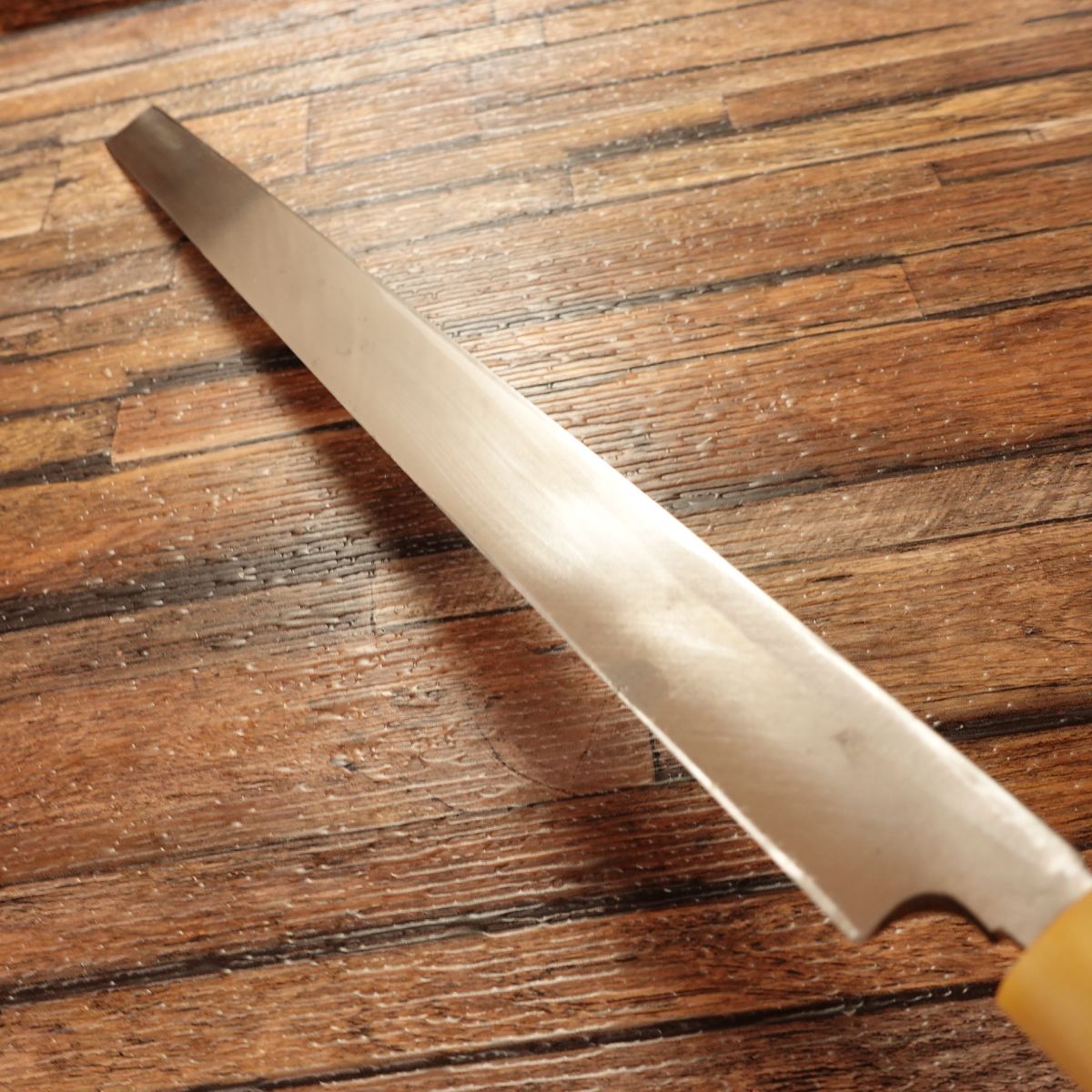 Aritsugu Tako-Hiki Knife, Sharpened, White Water Buffalo Handle, Sashimi Knife, Octopus Cutter, Lightly Used, 305mm