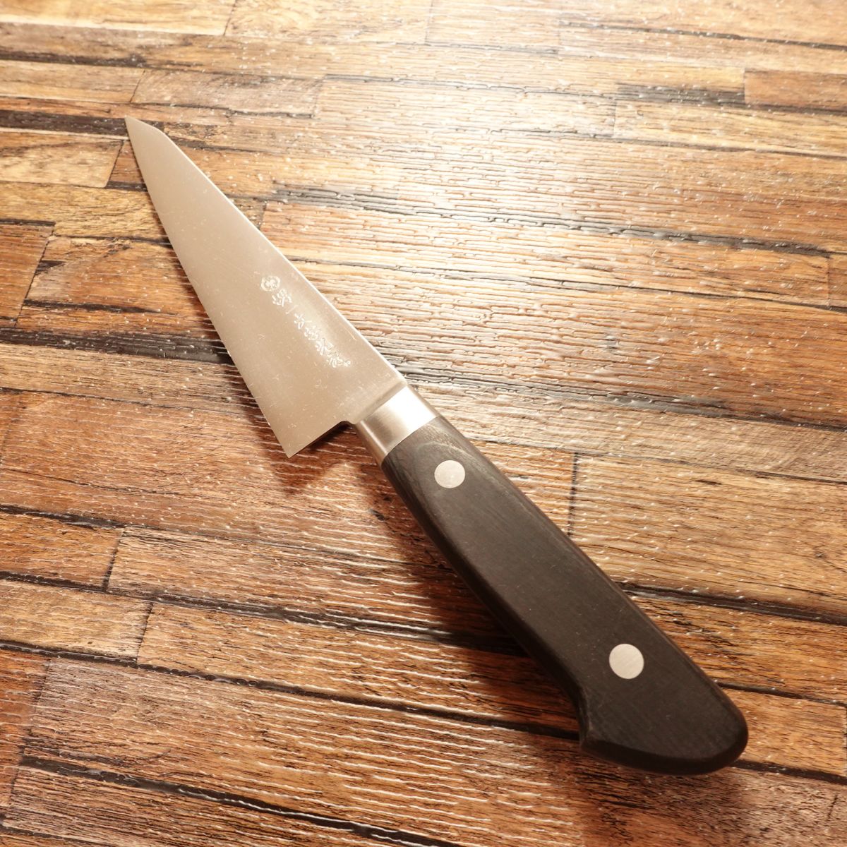 Sakai Ichimonji Mitsuhide Honesuki Knife, Sharpened, Special Steel, Semi-Stainless, Rust-Resistant, Garasuki, Nearly Unused, 145mm