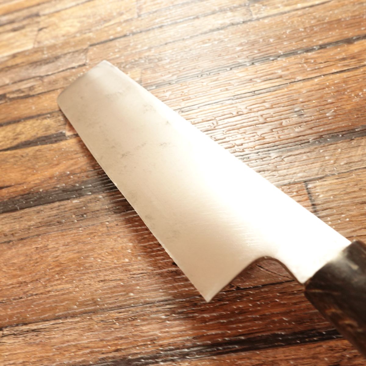 Suzuya Usuba Knife, Sharpened, Tokyo Suzuya, Water Buffalo Handle, Single-Bevel, Nakiri, 165mm