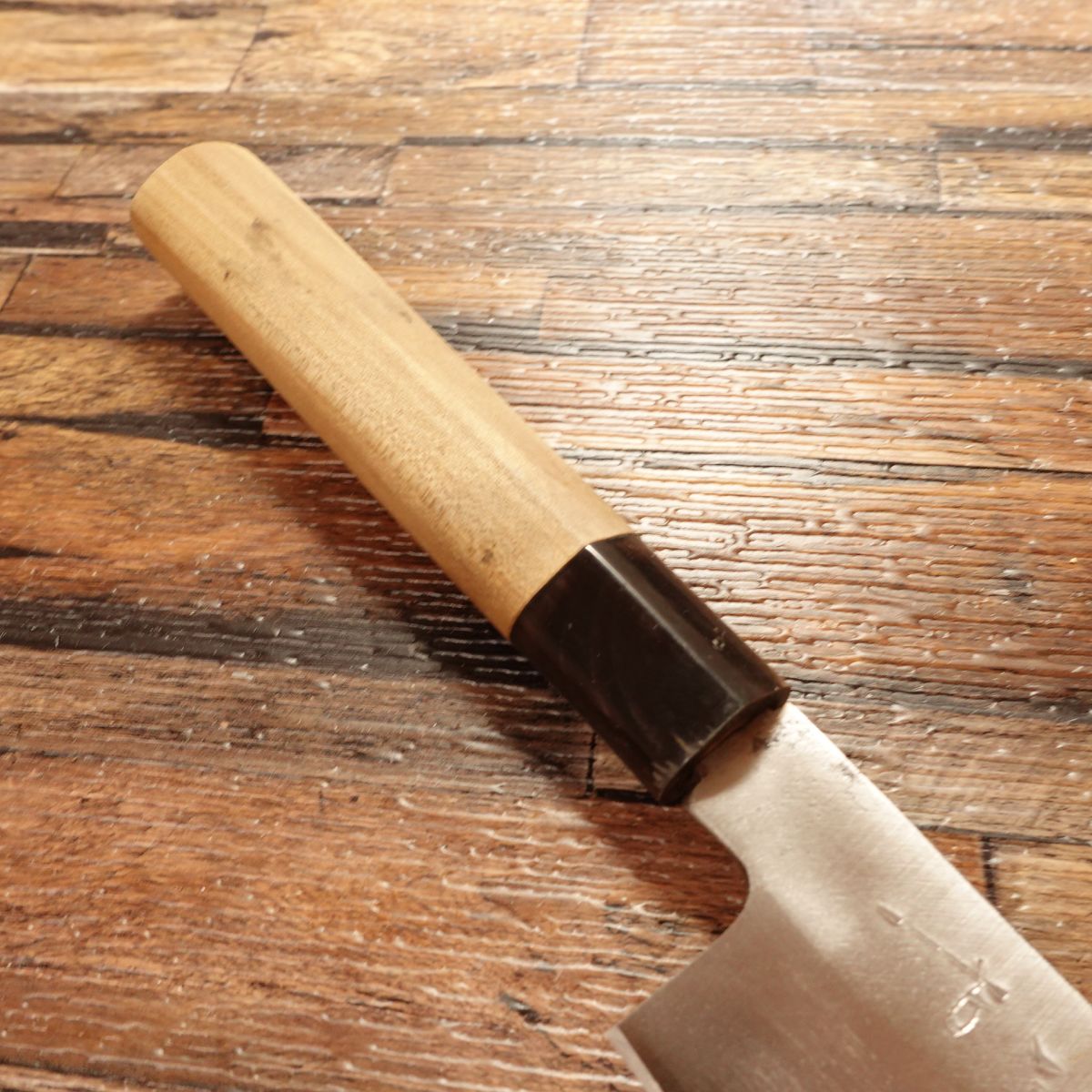 Suzuya Usuba Knife, Sharpened, Tokyo Suzuya, Water Buffalo Handle, Single-Bevel, Nakiri, 165mm