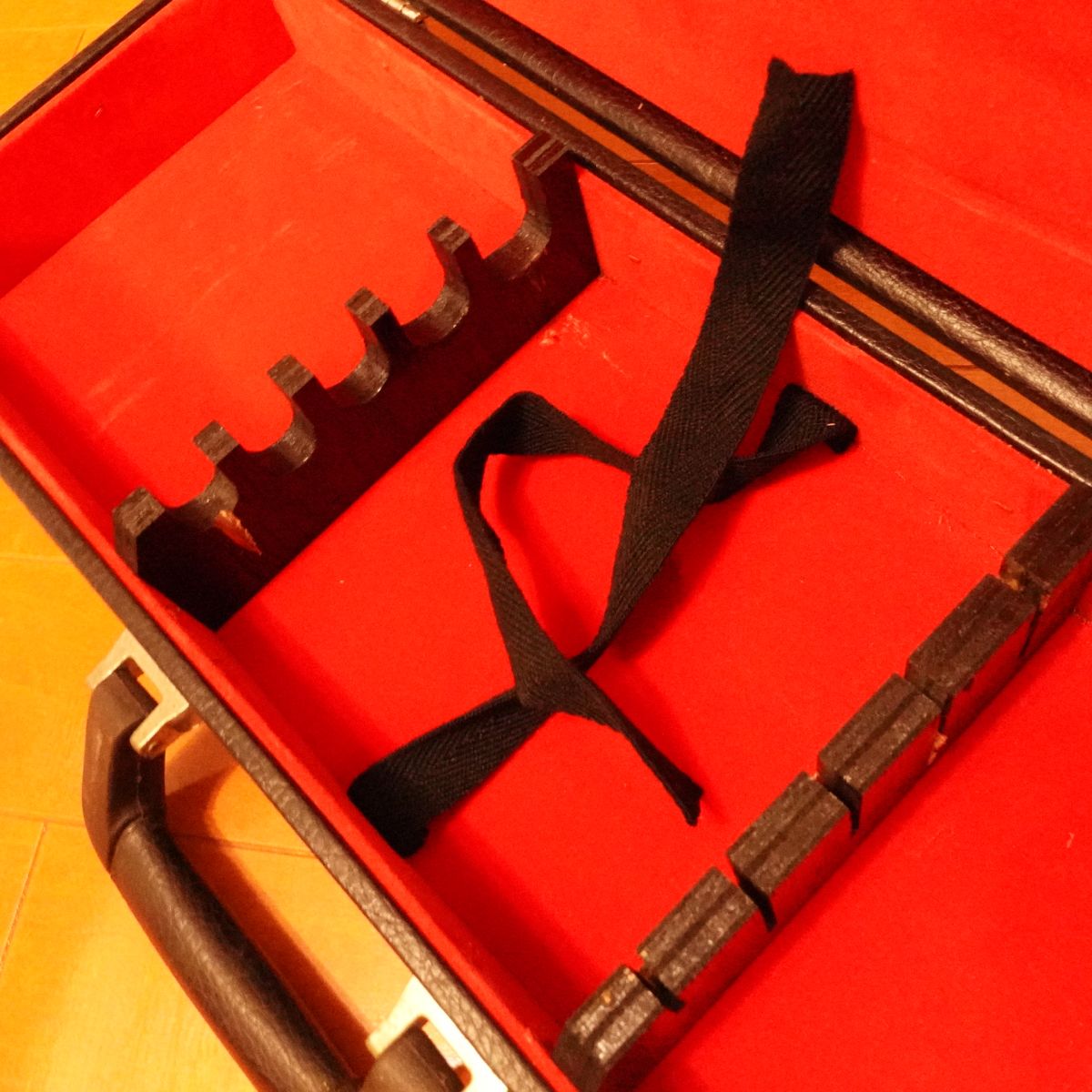 Chef’s Knife Hard Case, Black, Knife Storage Bag, Leather, Good Condition