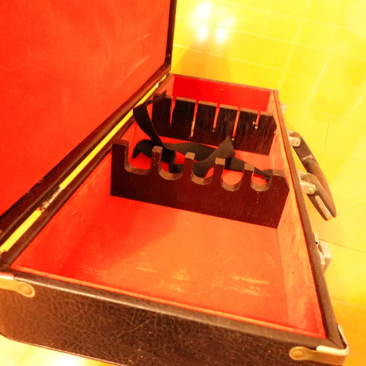 Chef’s Knife Hard Case, Black, Knife Storage Bag, Leather, Good Condition