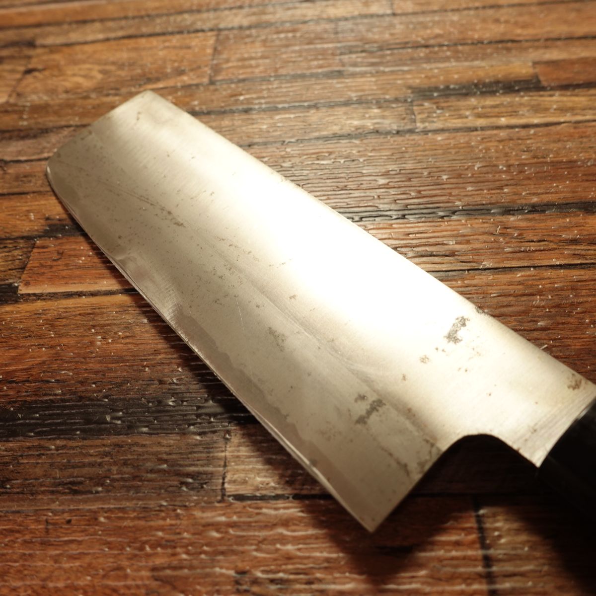Kagemitsu Nakiri Knife, Sharpened, Hagane, Double-Bevel, 150 mm