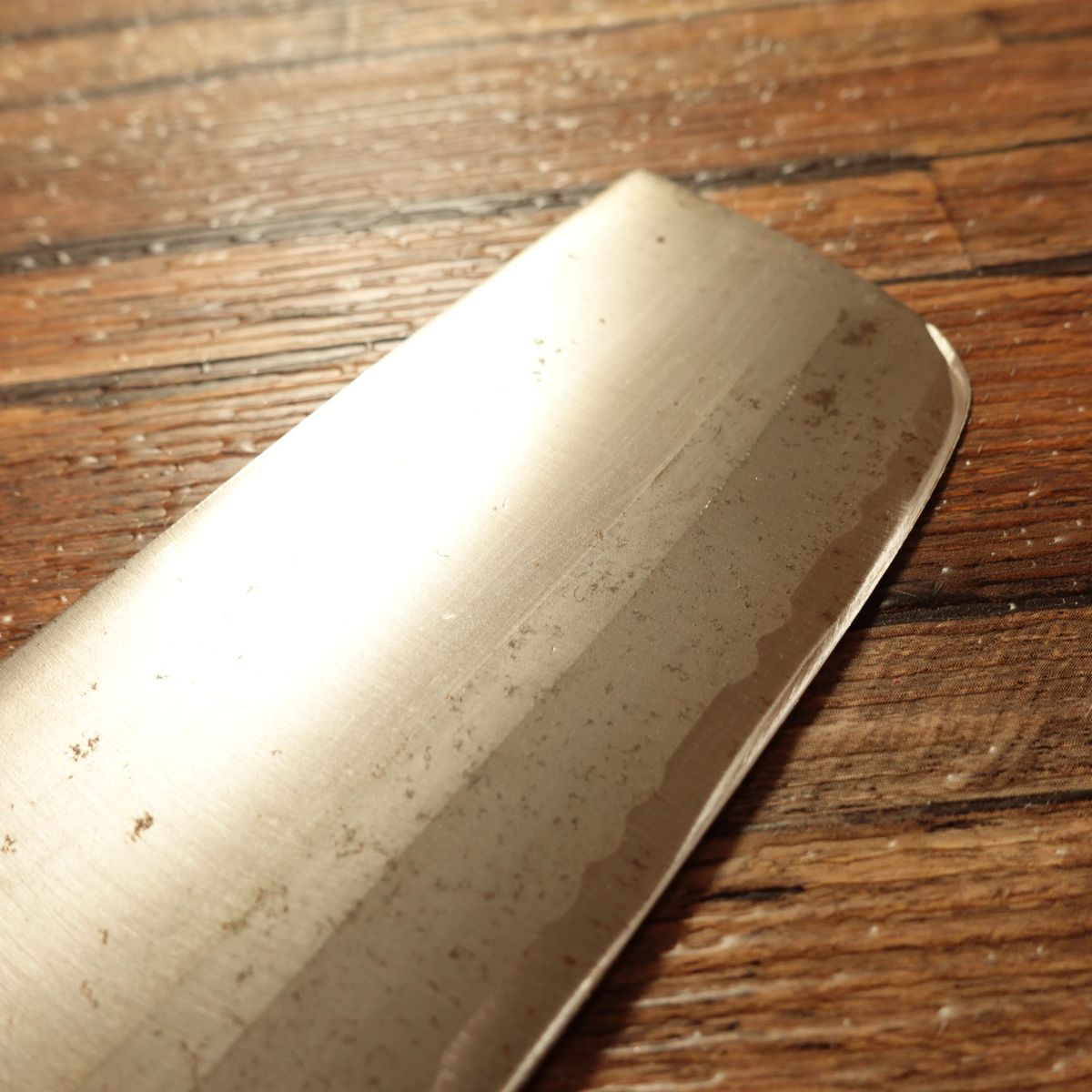 Kagemitsu Nakiri Knife, Sharpened, Hagane, Double-Bevel, 150 mm