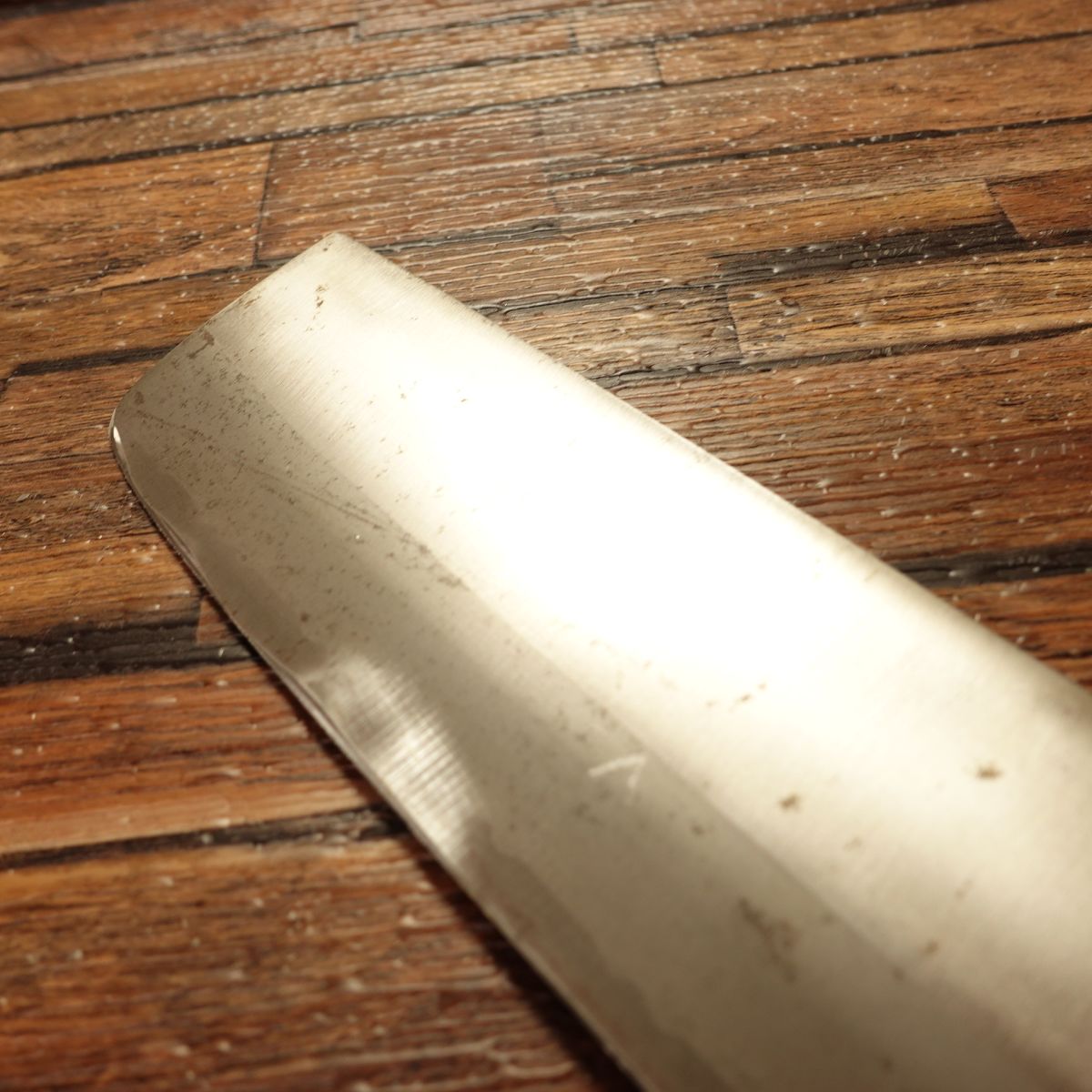 Kagemitsu Nakiri Knife, Sharpened, Hagane, Double-Bevel, 150 mm