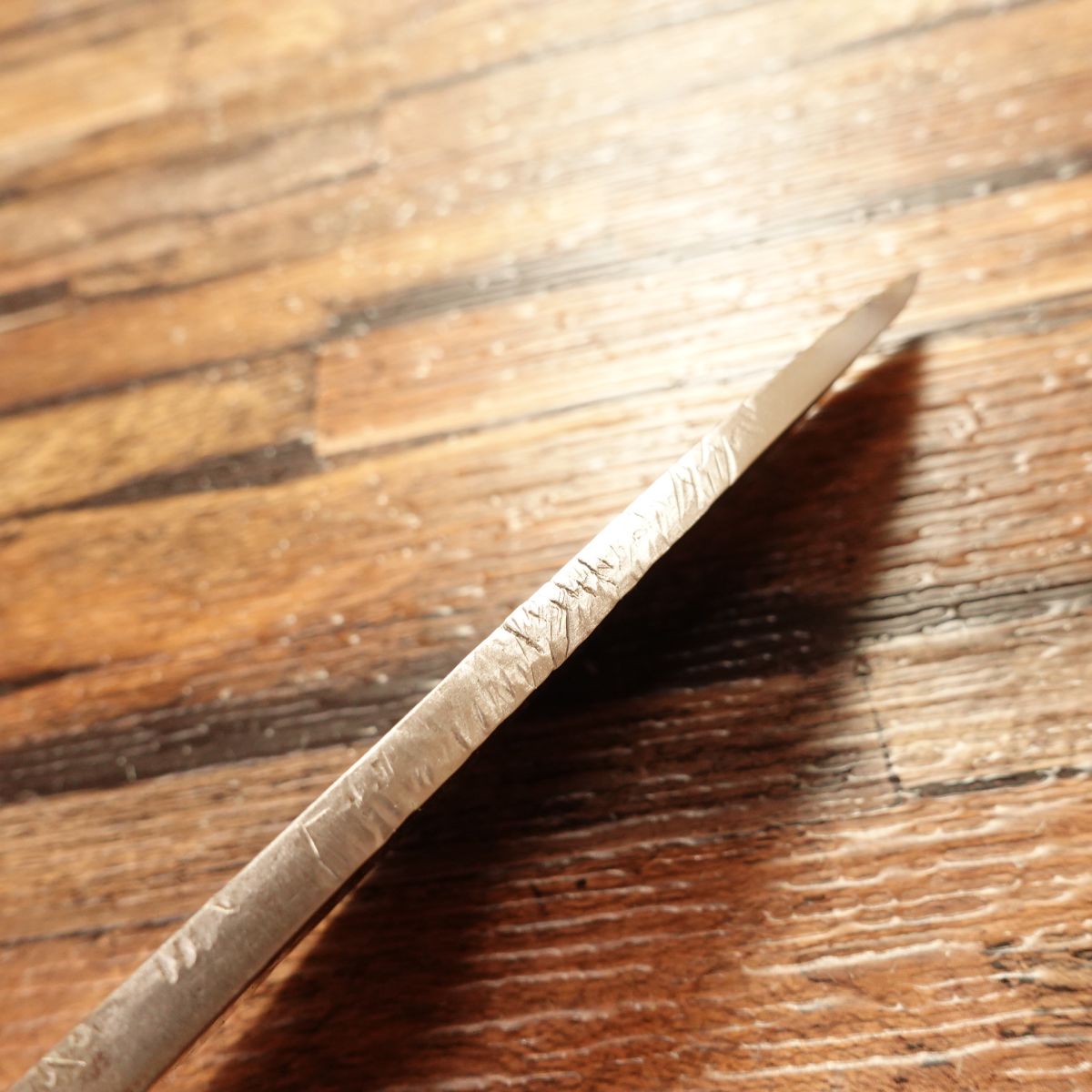 Sakai Shugaku Aji‑Kiri (Small Deba) Knife, Sharpened, Special Aji Cutter, 105 mm (note: some damage on the spine)