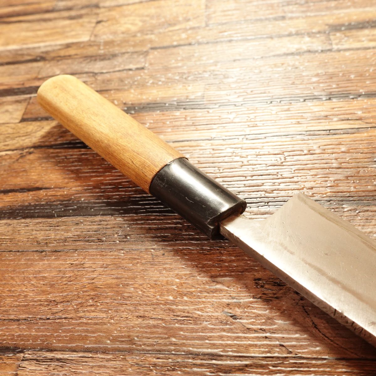 Sakai Shugaku Aji‑Kiri (Small Deba) Knife, Sharpened, Special Aji Cutter, 105 mm (note: some damage on the spine)