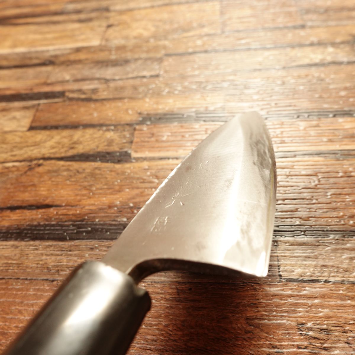 Sakai Shugaku Aji‑Kiri (Small Deba) Knife, Sharpened, Special Aji Cutter, 105 mm (note: some damage on the spine)