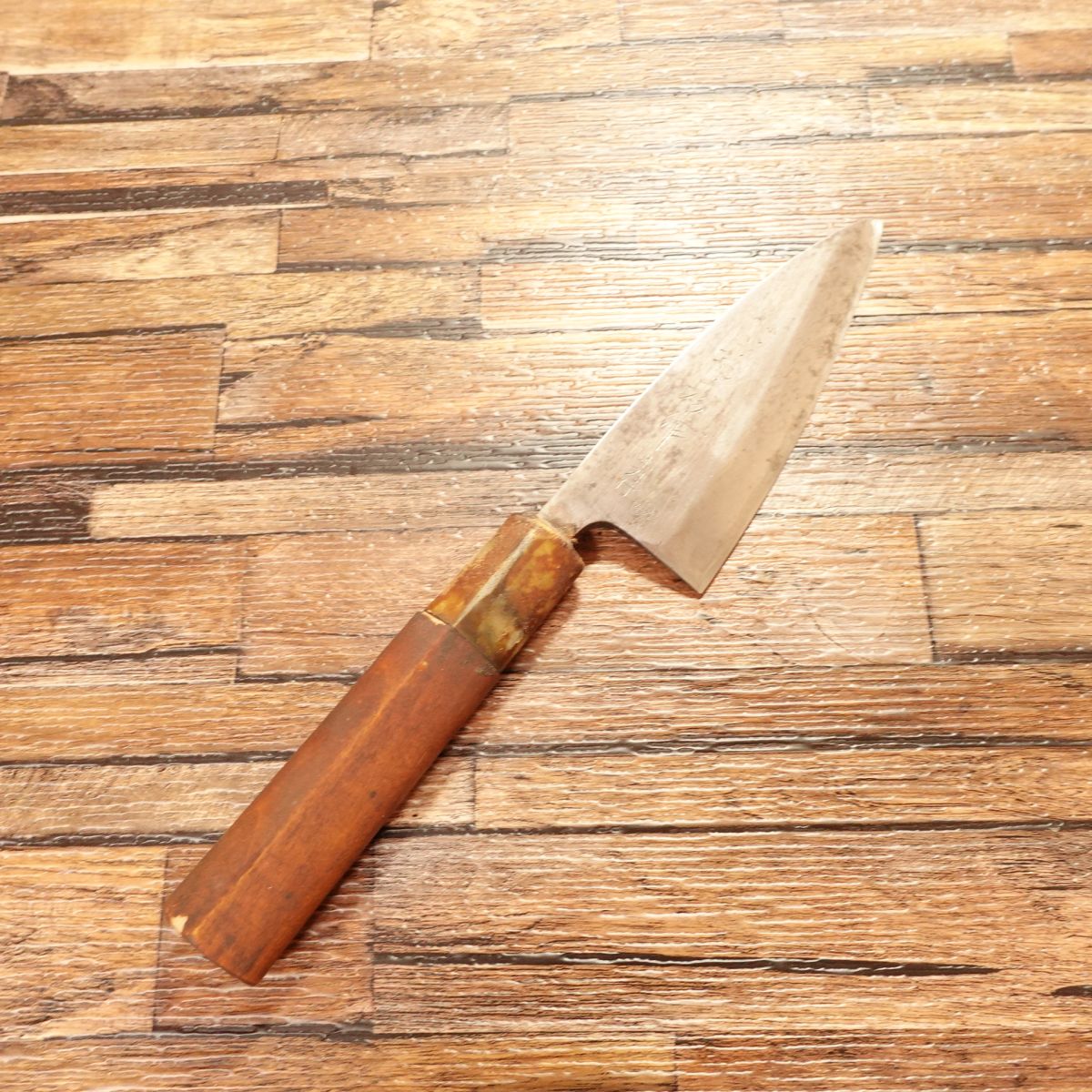 Kikuhiko Aji-Kiri Knife, Sharpened, Small Deba, Tokyo Kikuhiko Maker, 115mm