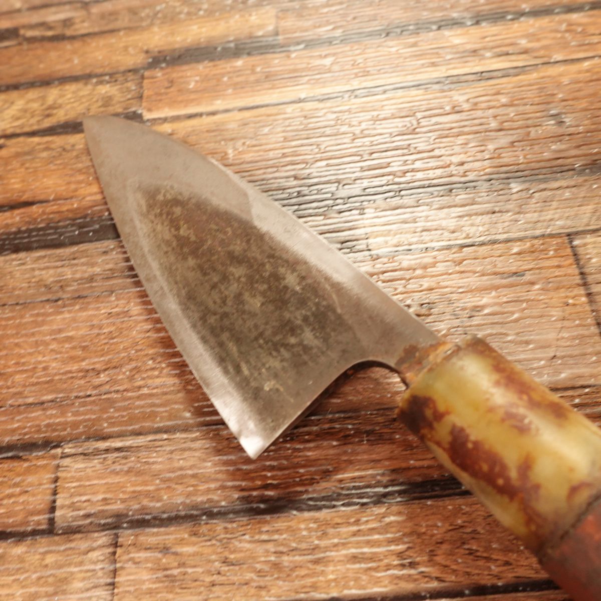 Kikuhiko Aji-Kiri Knife, Sharpened, Small Deba, Tokyo Kikuhiko Maker, 115mm