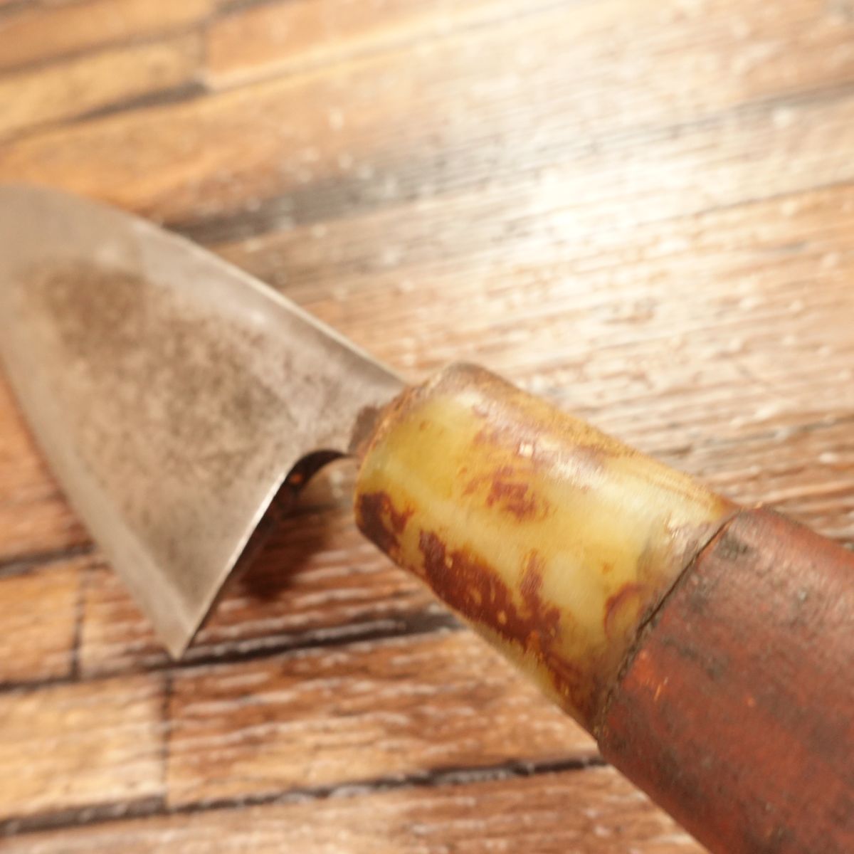 Kikuhiko Aji-Kiri Knife, Sharpened, Small Deba, Tokyo Kikuhiko Maker, 115mm