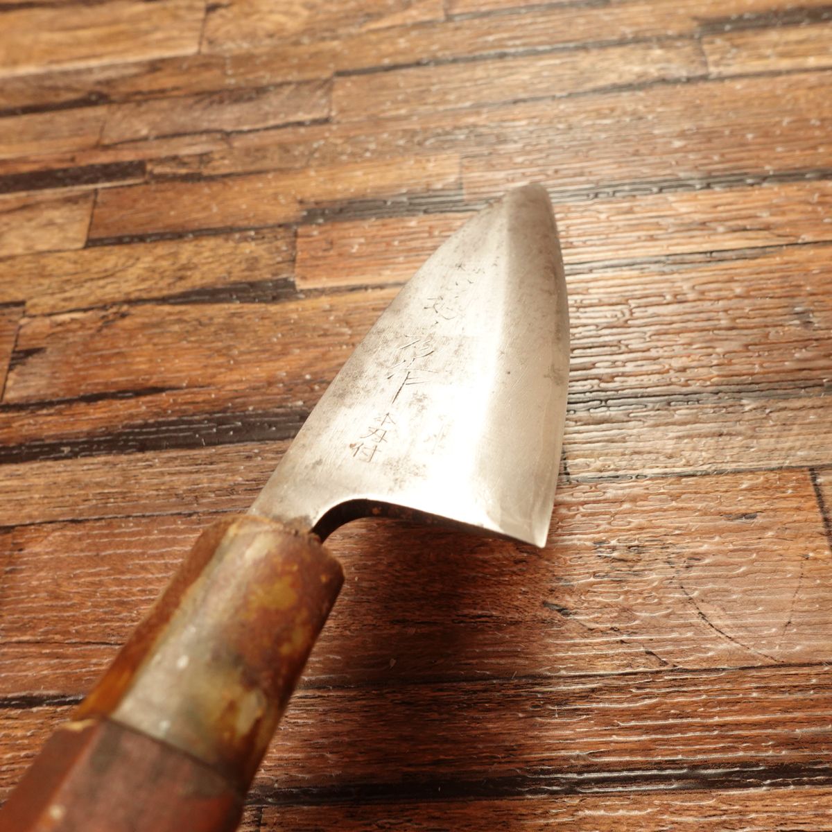 Kikuhiko Aji-Kiri Knife, Sharpened, Small Deba, Tokyo Kikuhiko Maker, 115mm