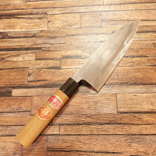 Takenosuke Deba Knife, Sharpened, Large Size, Hagane, Near Unused, 185mm