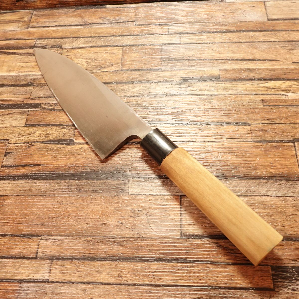 Takenosuke Deba Knife, Sharpened, Large Size, Hagane, Near Unused, 185mm