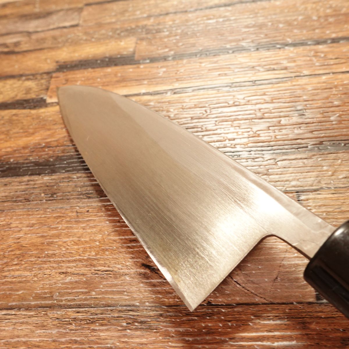 Yoshikanehisa Aji-Kiri Knife, Sharpened, Small Deba, Unused, Boxed, 120mm