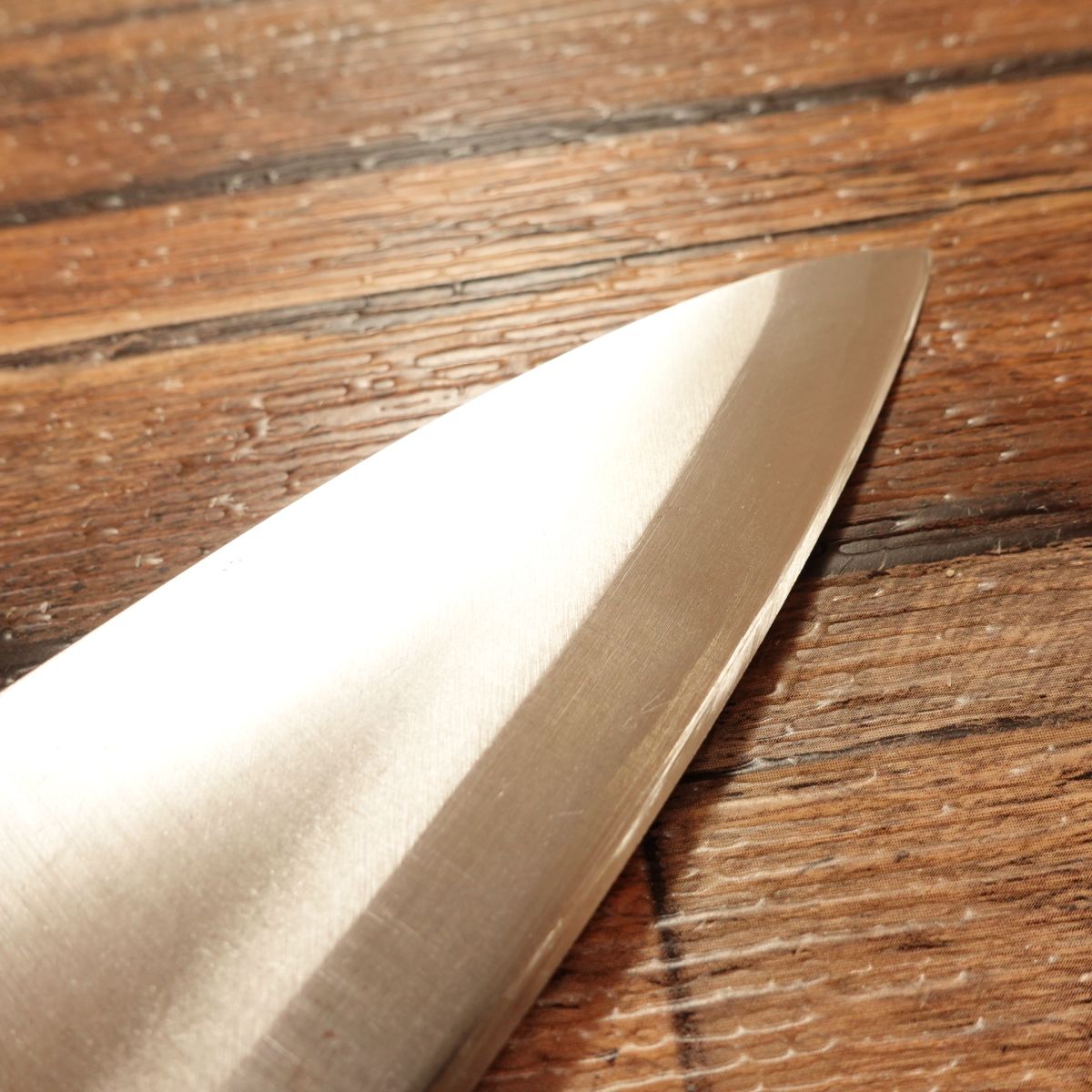 Izutsuki Kiya Deba Knife, Sharpened, Water Buffalo Handle, Hagane, Near Unused, 150mm