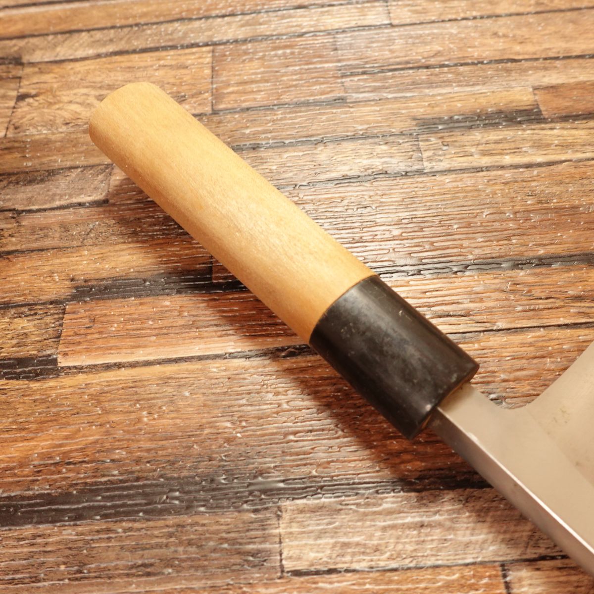 Izutsuki Kiya Deba Knife, Sharpened, Water Buffalo Handle, Hagane, Near Unused, 150mm