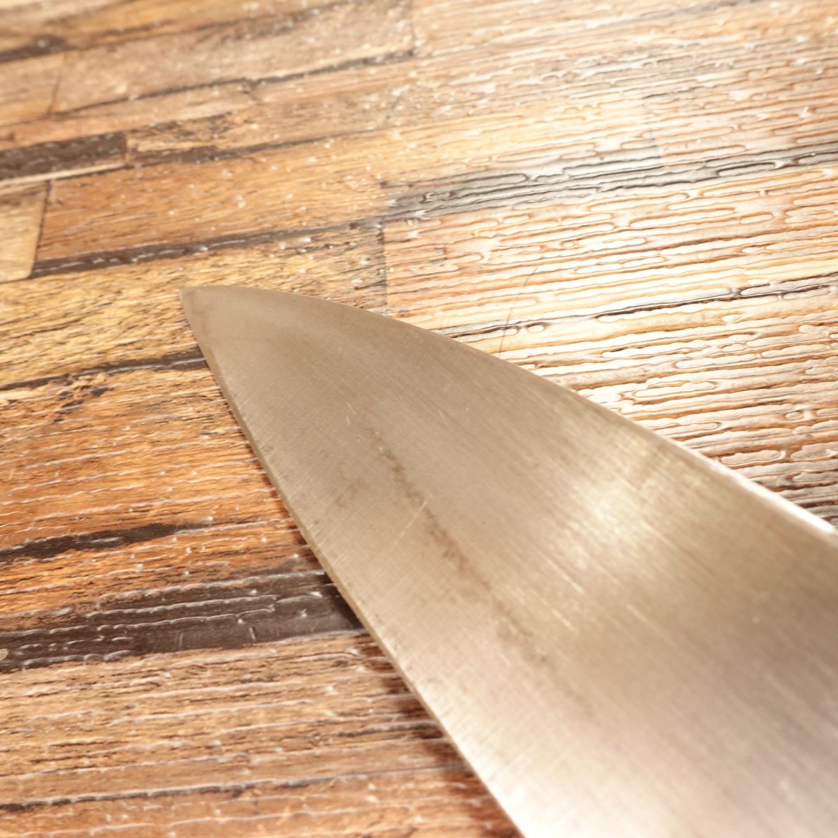 Sugimoto Ai-Deba Knife, Sharpened, White Water Buffalo Handle, Slim Body Trimmer, 155mm