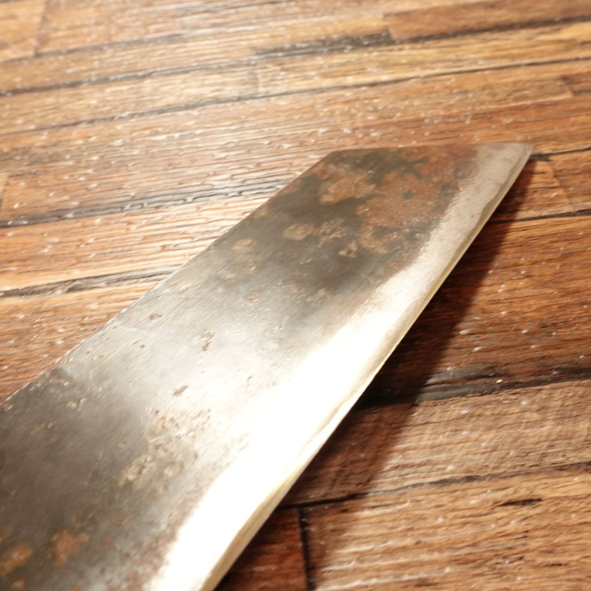 Niimi Shosui Santoku Knife, Sharpened, Black-Forged, Bunka Style, All-Purpose, Takeda Hamono, Bitchu, 175mm