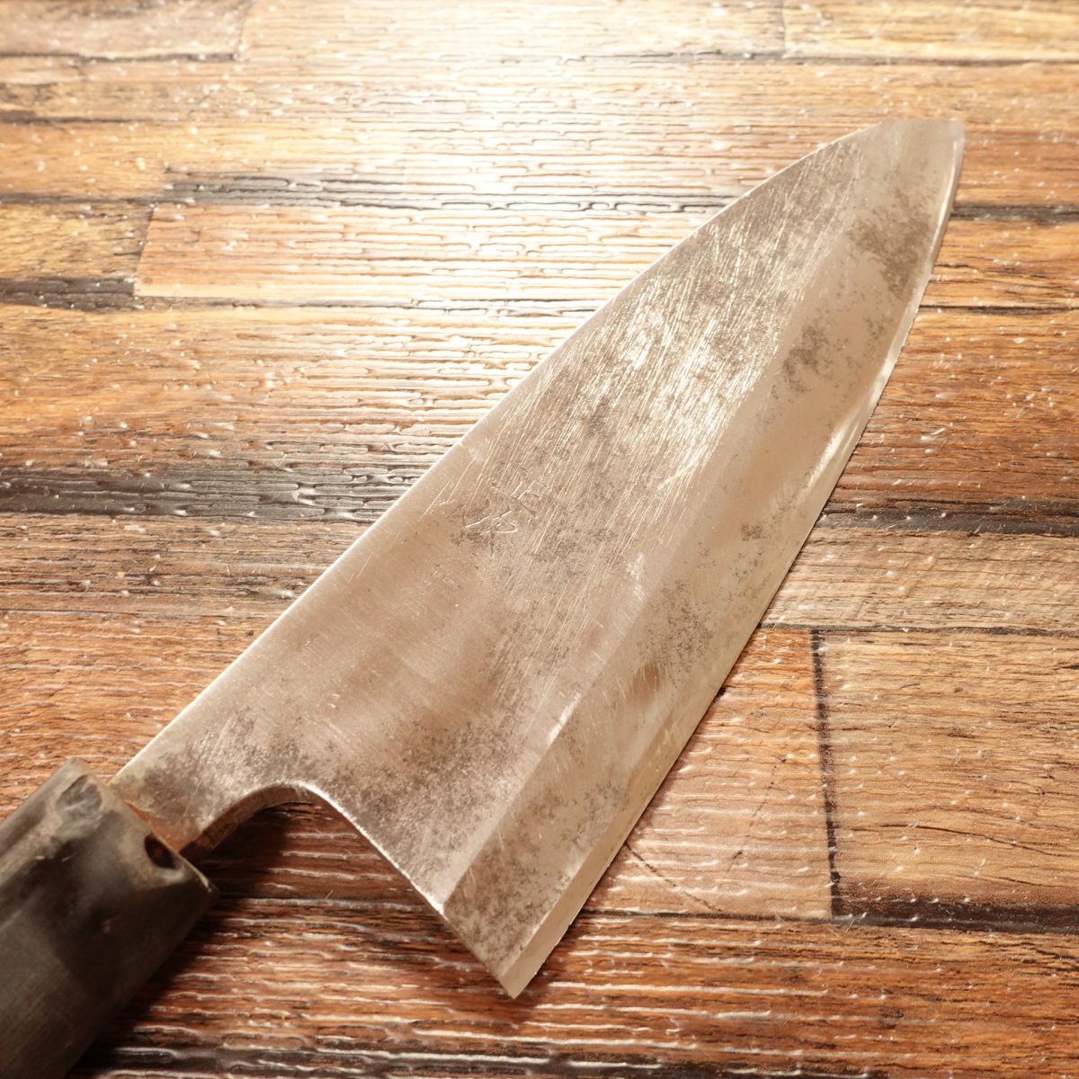 Minamoto Masatsugu Deba Knife, Sharpened, Buffalo Horn Handle, Hagane Steel, Single Bevel, 155mm